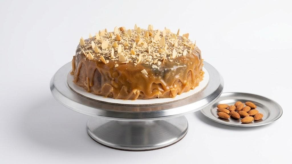 Torta de Frutos secos Almendras con cobertura de caramelo — foto 1 de 1