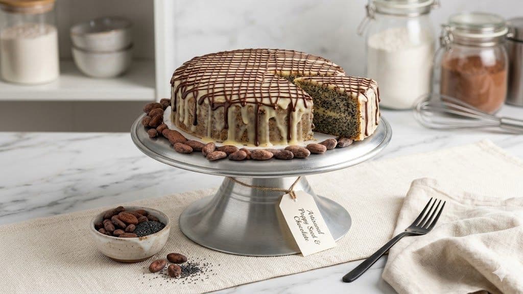 Torta de Amapola con Cobertura de Chocolate — foto 1 de 1