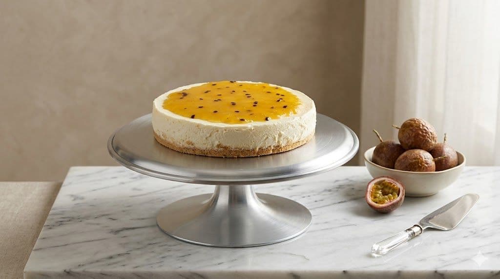 Cheesecake con fruta de la pasión — foto 1 de 2